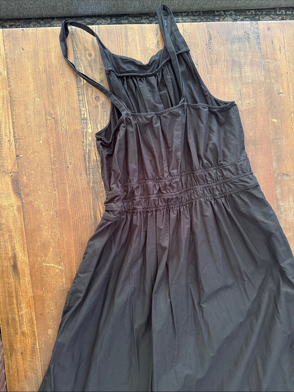 Anthropologie Black High Neck Maxi Dress with Ruffle Hem size Large - Picture 3 of 5